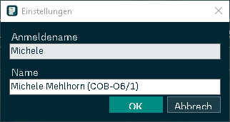 Dialog Einstellungen